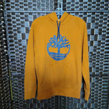 TIMBERLAND,GOLD/BL,MEDIUM,LOGO HOODIE