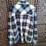 BOSTON TRADERS,BLUE+,XXL,PLAID SHERPA LINED FLEECE