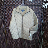 RALPH LAUREN,TAN/BR,MEDIUM,QUILTED COAT/FLEECE LINING