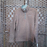 EDDIE BAUER,BROWN,S,3/4 PULL OVER