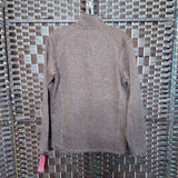 EDDIE BAUER,BROWN,S,3/4 PULL OVER