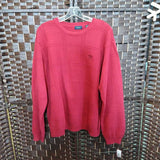 IZOD,RED,XL,SQUARE PRINT SWEATER