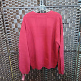 IZOD,RED,XL,SQUARE PRINT SWEATER