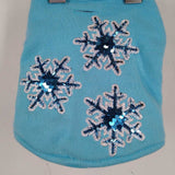 LT BLUE,XS,SNOWFLAKE PET TEE