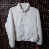 WONDERSHOP,CREAM,LARGE,1/4 ZIP FLEECE`