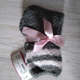 GREY PINK, FLUFFY SOCKS