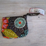 VERA BRADLEY,OLIVE/MULTI,S,SMALL ZIP WALLET