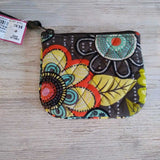 VERA BRADLEY,OLIVE/MULTI,S,SMALL ZIP WALLET