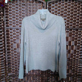 GREY,XL,SHIMMER TURTLENECK