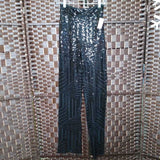 BLK,XS,SEQUIN PANTS