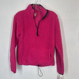 PINK,XS,HALF ZIP SWEATER