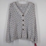 NIC + ZOE,WHITE+,L,BUTTON SWEATER