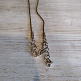 SILVER, LONG NECKLACE W CLIP