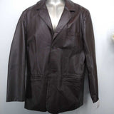 BROWN,MEDIUM,LEATHER COAT