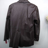 BROWN,MEDIUM,LEATHER COAT