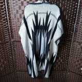 RUE 21,BL/CR,OS,AZTEC PRINT KNIT CAPE