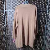 SUSAN GRAVER,TAN,2X,CARDIGAN