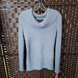 WHITE HOUSE BLACK MARKET,GRAY,XS,GLITTER SWEATER