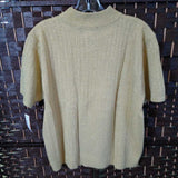 GOLD,MED,GLITTER SHORT SLEEVE SWEATER