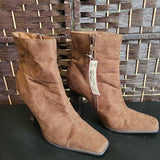 BROWN,9,ANKLE ZIP BOOTS