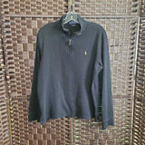 BLACK,MEDIUM,1/4 ZIP SWEATSHIRT