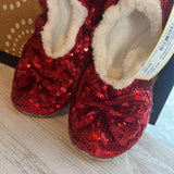 SNOOZIES,RED,SMALL,SEQUENCED SLIPPERS