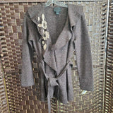 BR/TAN,SMALL,WOOL CARDIGAN