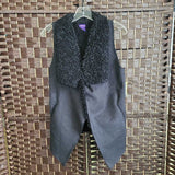 BLACK,S/M,FAUX FUR VEST