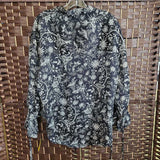 BL/WH,XS,FLORAL TOP