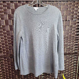 GREY,M,CREW SWEATER