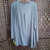 GRAY,3X,LONG SLEEVE TOP