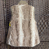 VINE STREET,BROWN,LARGE,FAUX FUR VEST