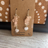 PINK+, SMILEY CAT CO ROSE QUARTZ EARRINGS