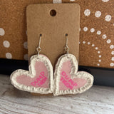 PINK+, SMILEY CAT CO DUMP THEM HEART EARRINGS