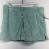 GREEN,LARGE,FLEECE PJ SHORTS