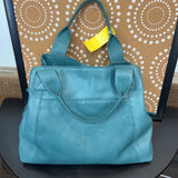 TURQUOISE,MEDIUM,GENUINE LEATHER TRIPPLE OPENING PURSE