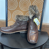 BROWN,12 N,FUR LINED BOOTS