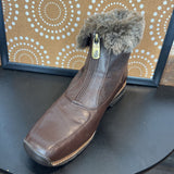 BROWN,12 N,FUR LINED BOOTS