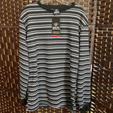 dk grey blk,xl,stripe pull over