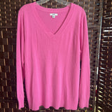 pink,xxl,v neck sweater