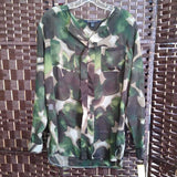 grn brn,medium,flrl blouse