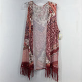 cj banks,Wine floral,M,Kimono vest