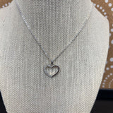 Silver, Heart Necklace