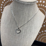 Silver, Heart Necklace
