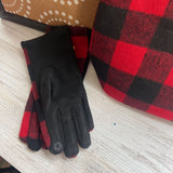 Red, Plaid Purse Matching Gloves