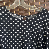 Adrianna Papel,Black/White,Small,Polka Dot Blouse