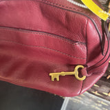 Fossil,Burgundy, Leather Crossbody