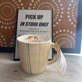 HALLMARK,Tan+, Bird Happiness Striped Mug