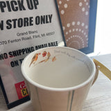 HALLMARK,Tan+, Bird Happiness Striped Mug