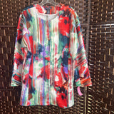 Chelsea & Theodore,White+,XL,Abstract Full Zip Jacket